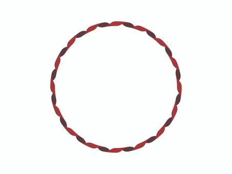 リボンのフレーム（ねじれ・円・細）01 リボン,フレーム,枠,ねじれ,円,マーク,シンプルのイラスト素材