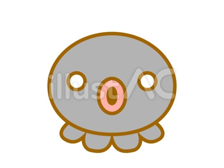 パステルたこちゃん　黒 たこ,動物,食べ物のイラスト素材