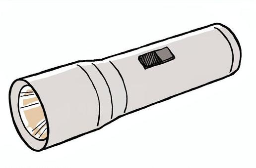 懐中電灯 懐中電灯,防災グッズ,アウトドア用品,非常時,グレー,シンプルのイラスト素材