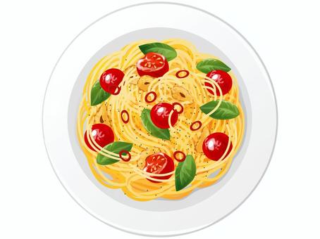 ミニトマトのペペロンチーノ ミニトマトのペペロンチーノ ペペロンチーノ,ミニトマト,スパゲッティ,イタリアン,洋食,麺類,料理,食べ物,唐辛子,ニンニクのイラスト素材