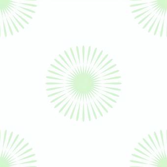 パステルグリーン放射状シームレスパターン 綿毛,単色,対称的,ミニマル,清涼,整然,清潔感,静か,広がり,瞑想のイラスト素材