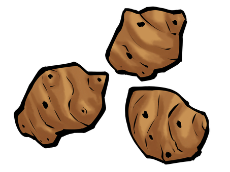 Illustration of Jerusalem artichoke (brush strokes, vegetables), JPG, PNG and AI Illustration of Jerusalem artichoke (brush strokes, vegetables), , JPG, PNG and AI