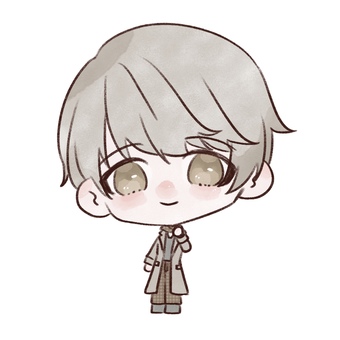 暖かコーデの男の子 冬,冬服,男の子,ミニキャラ,キャラクター,かわいい,イラスト,デフォルメのイラスト素材