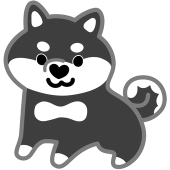 ハート鼻の柴犬（立つ）3 柴犬,犬,動物,ハート,鼻,立つ,シンプル,かわいい,キュート,デフォルメのイラスト素材