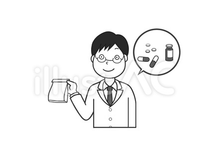 医療機関等で薬を処方する男性薬剤師