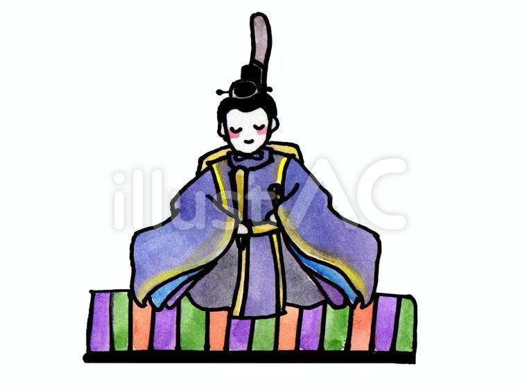 お内裏様 雛人形,ひな祭り,お内裏様のイラスト素材