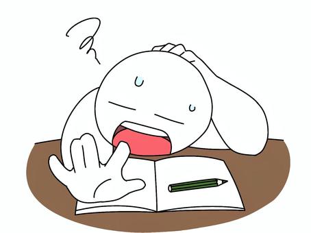 Illustration, study, fatigue, bored, 