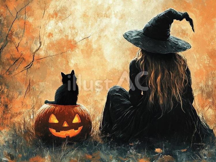 ハロウィーンの仮装をした女の子 ハロウィーンの仮装をした女の子 女の子,かわいい,ハロウィンのイラスト素材