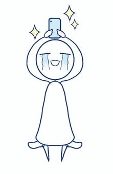 棒人間３ 手描き,棒人間,パステルカラー,推し活,当選通知,スマホ,チケット当選,オタク,尊い,全身のイラスト素材