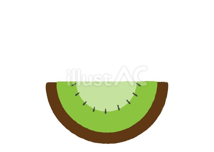 キュウイをイメージしたポストカード キュウイ,ポストカード,フルーツのイラスト素材