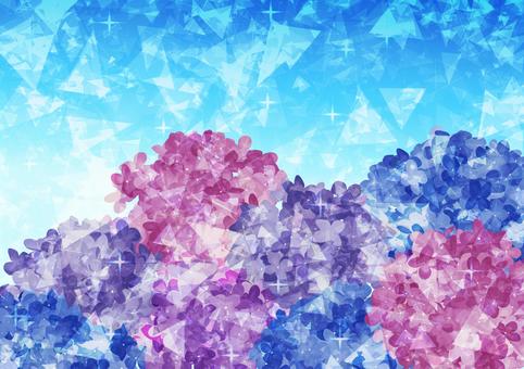 キラキラあじさい キラキラあじさい 紫陽花,梅雨,6月のイラスト素材