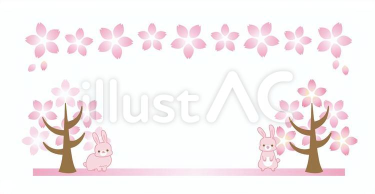 桜テキストフレーム49 桜,フレーム,テキストフレームのイラスト素材