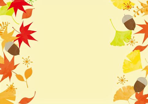 可愛くておしゃれな秋の自然の背景素材