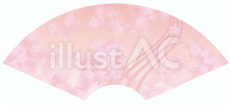 桜の春系扇 春,桜,ピンクのイラスト素材