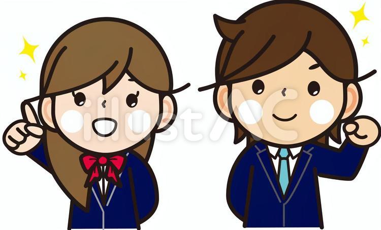 高校生 高校生,高校,学生のイラスト素材