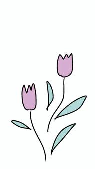 シンプルなチューリップ
