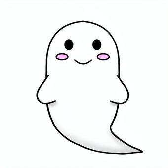 オバケ オバケ,ハロウィン,心霊,魂,シンプル,かわいいのイラスト素材