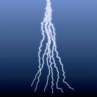 雷落ちる　 雷,落ちる,電撃,電流,暗い,グラデ,シンプル,青いのイラスト素材