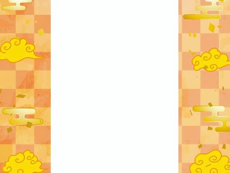 正月和風和柄年賀状 年賀状,和柄,和風,正月,可愛い,美しい,ベクター,紙吹雪,パーティー,お祝いのイラスト素材