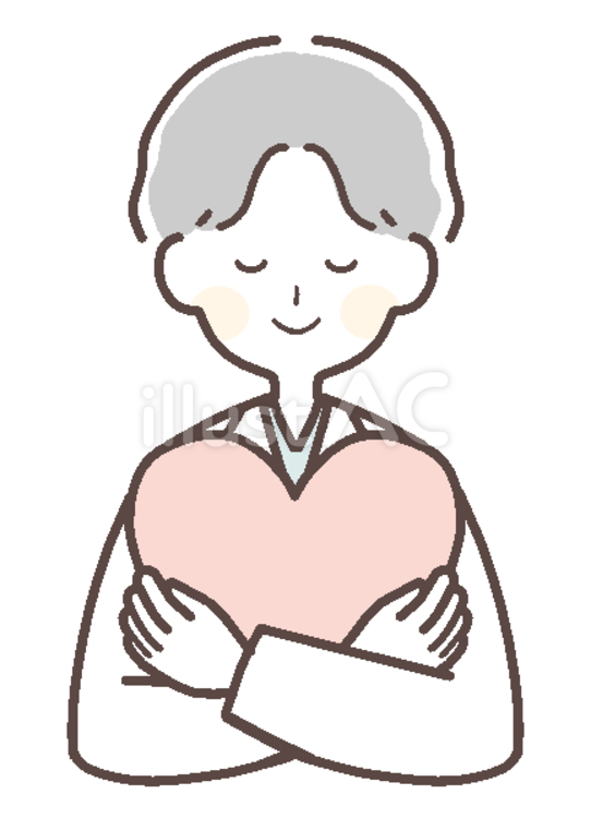 ハートを抱える男性医師 ハート,抱える,抱くのイラスト素材
