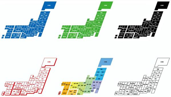 插图, 日本地图, 状态, 空白地图, 