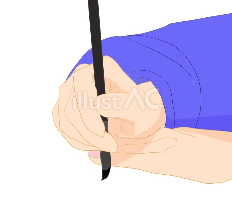 筆ペンの持ち方 筆ペン,筆,持ち方のイラスト素材