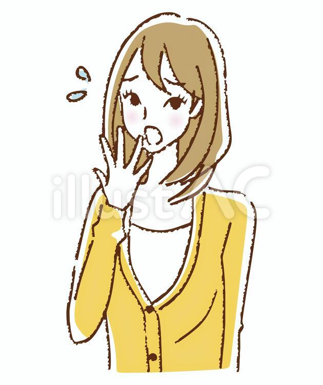 女性 驚くイラスト No 無料イラストなら イラストac