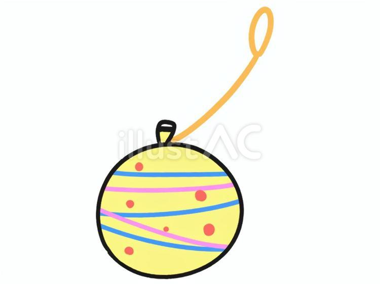 ヨーヨー風船　黄色 夏,お祭り,ヨーヨー風船のイラスト素材