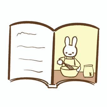 うさぎ絵本 絵本,並べる,読書,読書習慣,本読み,読み聞かせ,手描き,童話,お話し,読書の秋のイラスト素材