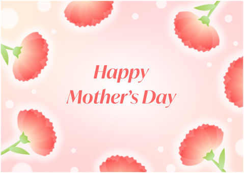 カーネーションの母の日の背景、水彩 母の日,カーネーション,水彩,背景,フレーム,春,花,赤,枠,飾り枠のイラスト素材