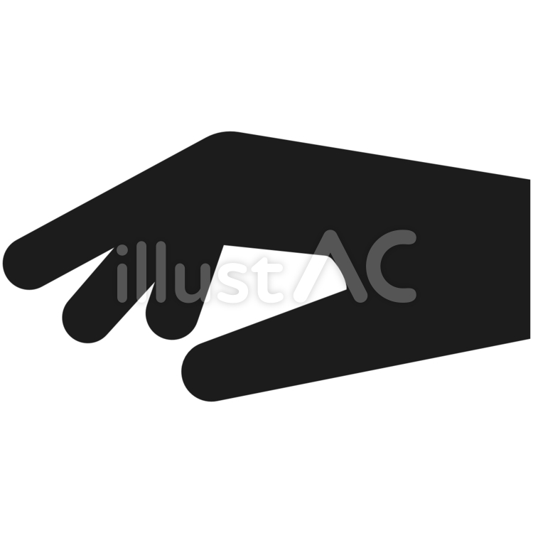 ピクト　手　差し出す手　角丸 人,手,手指のイラスト素材