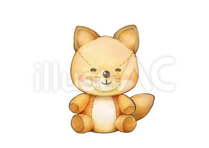 キツネ ぬいぐるみイラスト
