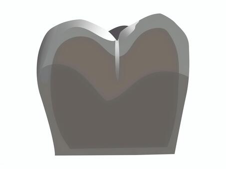 FMC（主線なし） クラウン,大臼歯,補綴,銀歯,歯科,歯科技工,医療,教材用イラスト,vectorのイラスト素材