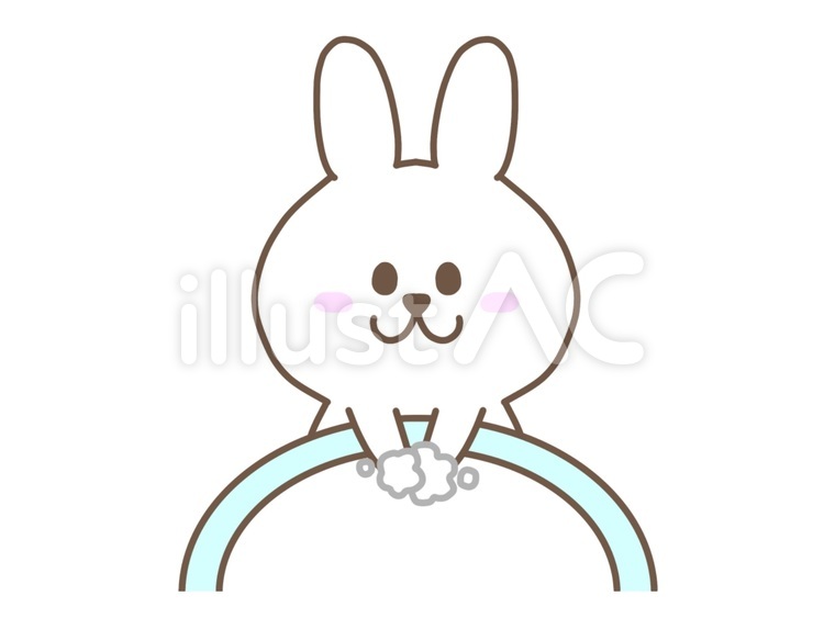 手を洗ううさぎ うさぎ,手,洗うのイラスト素材