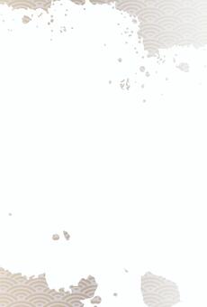 年賀状背景・シンプルな和風フレームの壁紙 和風背景,年賀状,シンプル,和柄背景,和風パターン,和柄パターン,年賀状背景,バナー,年賀状フレーム,グラデーションのイラスト素材
