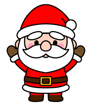 #3493かわいいサンタクロース サンタクロース,サンタ,クリスマス,冬,かわいい,イラスト,キャラクター,子供向け,幼児向け,赤い服のイラスト素材