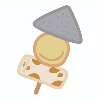 おでんのイラスト素材 おでん,串,鍋,冬,食べ物,季節,こんにゃく,ダイコン,ちくわ,かわいいのイラスト素材