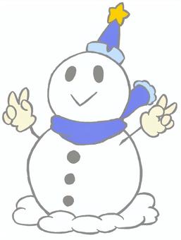 Illustration, snowman, snow, winter, 