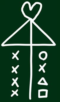 相合傘 相合傘,いたずら書き,黒板,名前,書く,描く,冷やかし,ハートマーク,相合い傘のイラスト素材