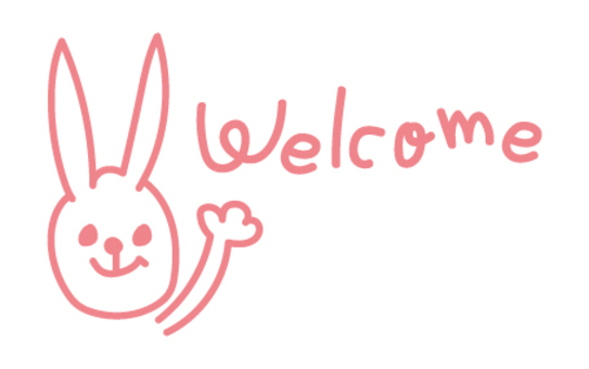 welcome, rabbit, pink, animal, JPG, PNG and AI