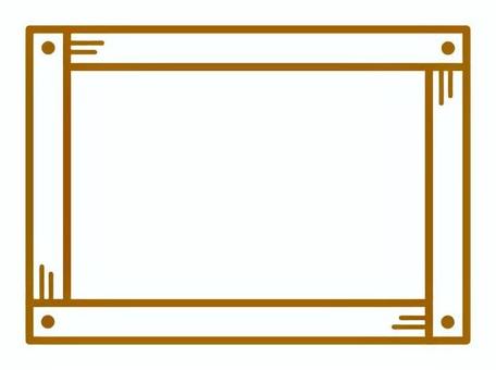 木のフレーム　ホワイト フレーム,木材,四角,自然,工作のイラスト素材