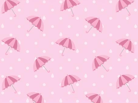 傘 いっぱい（ピンク）背景 傘,雨具,道具,水玉,丸,円,雫,背景,壁紙,たくさんのイラスト素材