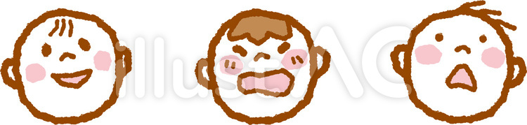 あかちゃん（顔） 赤ちゃん,あかちゃん,ベビーのイラスト素材