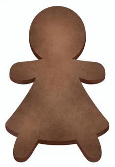ココアクッキー(人型)のイラスト ココアクッキー(人型)のイラスト クッキー,お菓子,甘味,食べ物,スイーツ,ジンジャーマン,ココア,可愛い,洋菓子,イラストのイラスト素材
