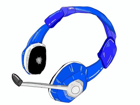 Illustration, headphone, microphone, musics, 