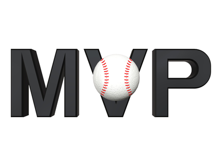 MVPの文字　野球バージョン 文字,mvp,野球,最優秀選手,ベースボール,活躍,立体のイラスト素材