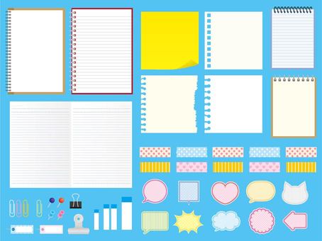 Stationery (png through), JPG, PNG and EPS Stationery (png through), papiernicze, rama, dymek mowy, JPG, PNG and EPS