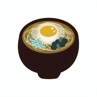 月見そば 蕎麦,食べ物,卵,月見,かわいい,月見そば,和食,素材,パーツのイラスト素材