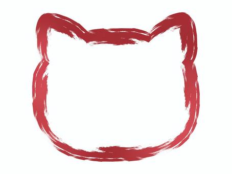 red ink cat frame, cat, ink, frame, JPG and PNG