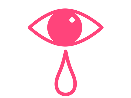 Illustration of tears falling from human eyes (red), , JPG and PNG